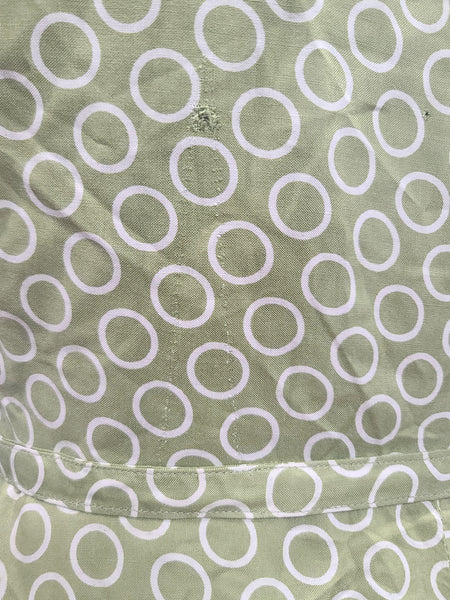 German Green Circle Print Dress DRP Zipper <br> (B-38" W-30" H-40")