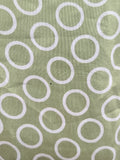 German Green Circle Print Dress DRP Zipper <br> (B-38" W-30" H-40")