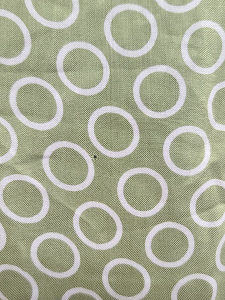 German Green Circle Print Dress DRP Zipper <br> (B-38" W-30" H-40")