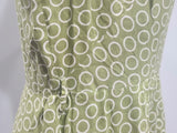 German Green Circle Print Dress DRP Zipper <br> (B-38" W-30" H-40")