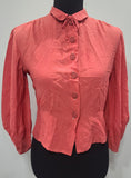 Pink Blouse with Balloon Sleeves <br> (B-37" W-31")