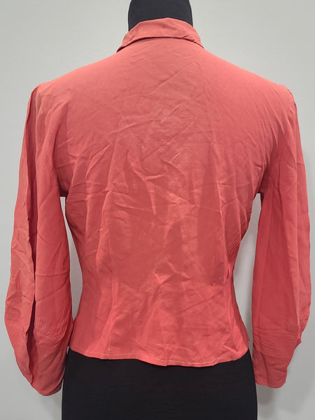 Pink Blouse with Balloon Sleeves <br> (B-37" W-31")
