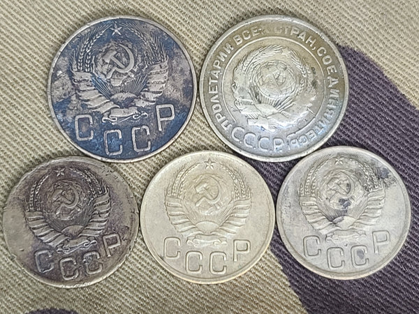 Soviet Pocket Change Kopek Coins (Set of 5)