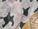 Pink and Black Flower Dress <br> (B-32" W-23" H-full)