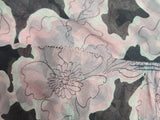 Pink and Black Flower Dress <br> (B-32" W-23" H-full)