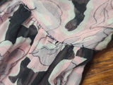 Pink and Black Flower Dress <br> (B-32" W-23" H-full)