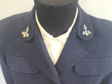 Navy WAVES Uniform: Jacket, Skirt & Blouse <br> (B-34" W-28" H-38")