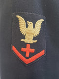 Navy WAVES Uniform: Jacket, Skirt & Blouse <br> (B-34" W-28" H-38")