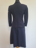 Navy WAVES Uniform: Jacket, Skirt & Blouse <br> (B-34" W-28" H-38")