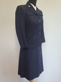 Navy WAVES Uniform: Jacket, Skirt & Blouse <br> (B-34" W-28" H-38")