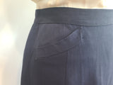 Navy WAVES Uniform: Jacket, Skirt & Blouse <br> (B-34" W-28" H-38")