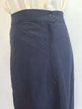 Navy WAVES Uniform: Jacket, Skirt & Blouse <br> (B-34" W-28" H-38")