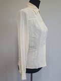 Navy WAVES Uniform: Jacket, Skirt & Blouse <br> (B-34" W-28" H-38")
