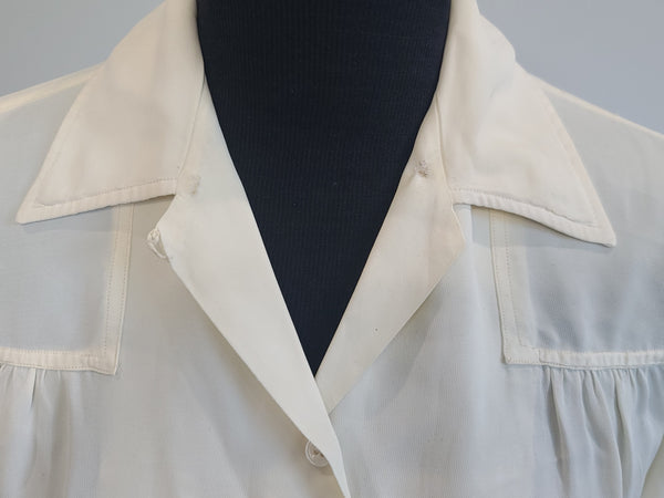 Navy WAVES Uniform: Jacket, Skirt & Blouse <br> (B-34" W-28" H-38")