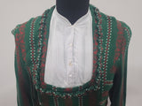 German Green Long Sleeve Dirndl Dress <br> (B-38" W-30")