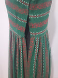 German Green Long Sleeve Dirndl Dress <br> (B-38" W-30")