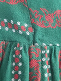 German Green Long Sleeve Dirndl Dress <br> (B-38" W-30")