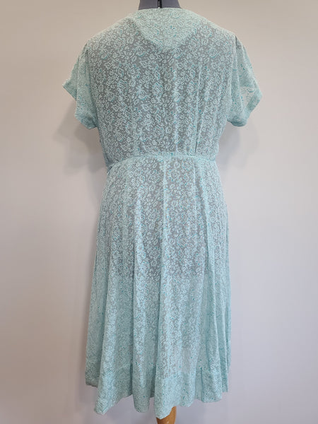 Lightweight Teal Dress <br> (B-44" W-36" H-48")