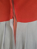 Bright Orange Green and Tan Dress <br> (B-38" W-27" H-42")