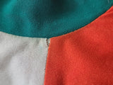 Bright Orange Green and Tan Dress <br> (B-38" W-27" H-42")
