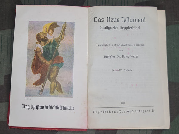 New Testament Bible 1939 Stuttgarter Kepplerbibel