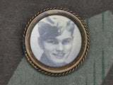New Old Stock Sweetheart Soldier Photo Pin (GI and German)