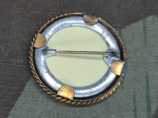 New Old Stock Sweetheart Soldier Photo Pin (GI and German)