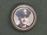 New Old Stock Sweetheart Soldier Photo Pin (GI and German)