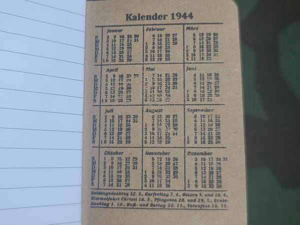 Repro Wehrmacht-Notizbuch 1944 Notebook