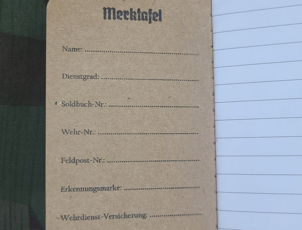 Repro Wehrmacht-Notizbuch 1944 Notebook