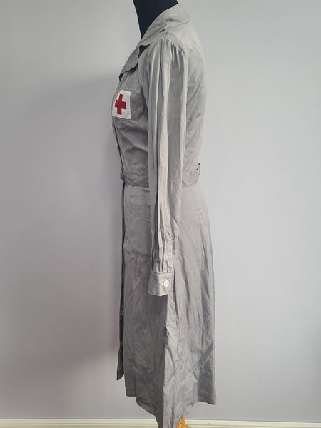 American Red Cross Gray Lady Uniform Dress & Hat <br> (B-38" W-29" H-37")
