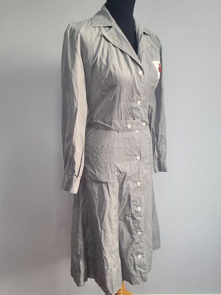 American Red Cross Gray Lady Uniform Dress & Hat <br> (B-38" W-29" H-37")
