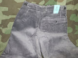 Gray Corduroy German Plus Four Trousers (Small)