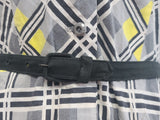 Gray and Yellow Plaid Dress <br> (B-38" W-29" H-34")