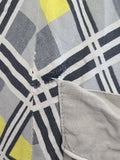Gray and Yellow Plaid Dress <br> (B-38" W-29" H-34")