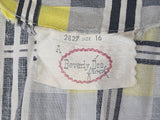 Gray and Yellow Plaid Dress <br> (B-38" W-29" H-34")