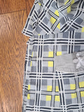 Gray and Yellow Plaid Dress <br> (B-38" W-29" H-34")