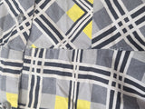 Gray and Yellow Plaid Dress <br> (B-38" W-29" H-34")