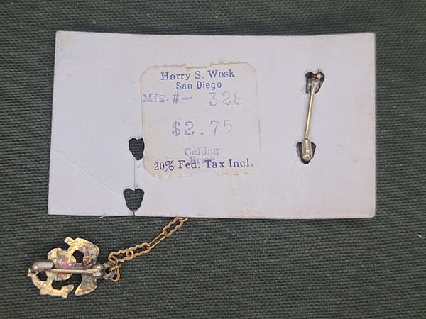 Always in my Heart USMC Sweetheart Chain Pin Sterling