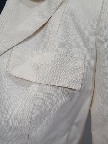 Navy WAVES White Uniform Jacket & Skirt <br> (B-38" W-26" H-38")
