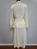 Navy WAVES White Uniform Jacket & Skirt <br> (B-38" W-26" H-38")
