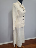 Navy WAVES White Uniform Jacket & Skirt <br> (B-38" W-26" H-38")