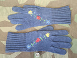 German Flower Winter Gloves
