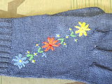 German Flower Winter Gloves
