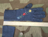 German Flower Winter Gloves