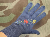 German Flower Winter Gloves