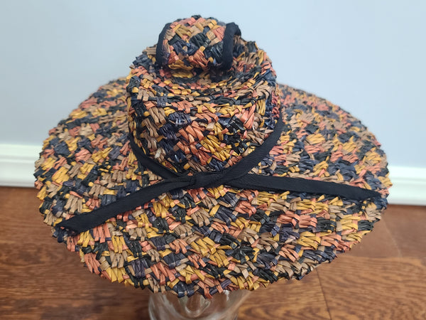 German Colorful Straw Tilt Hat