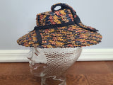 German Colorful Straw Tilt Hat