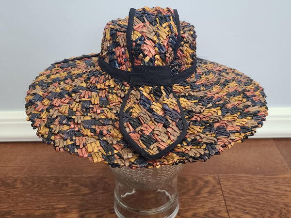 German Colorful Straw Tilt Hat