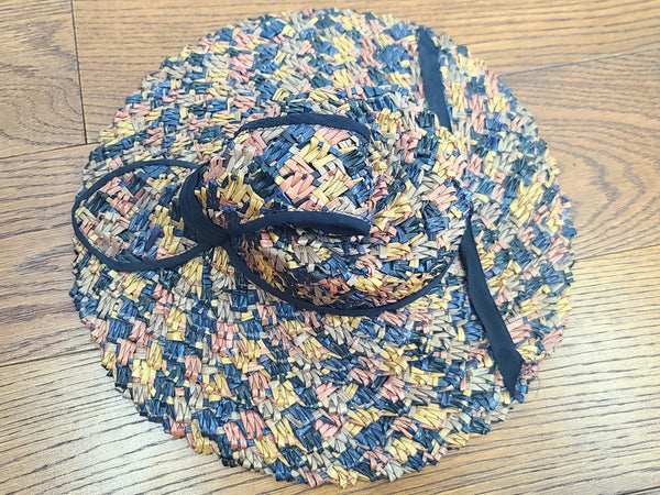 German Colorful Straw Tilt Hat
